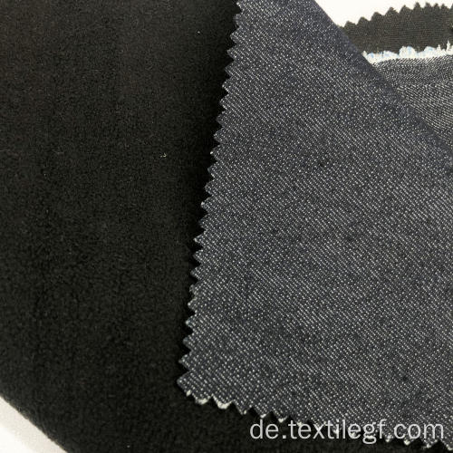 Deep Navy Denim Bonded Fabric